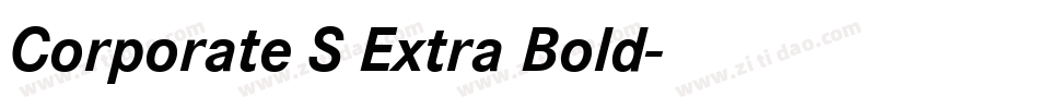 Corporate S Extra Bold字体转换